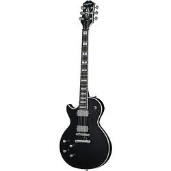 Foto van Epiphone les paul prophecy left-handed aged jet black metallic linkshandige elektrische gitaar met premium gigbag