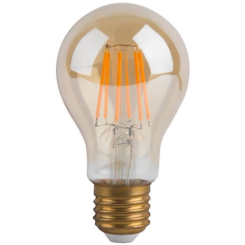 Foto van Led lamp - facto - filament bulb - e27 fitting - dimbaar - 7w - warm wit 2700k