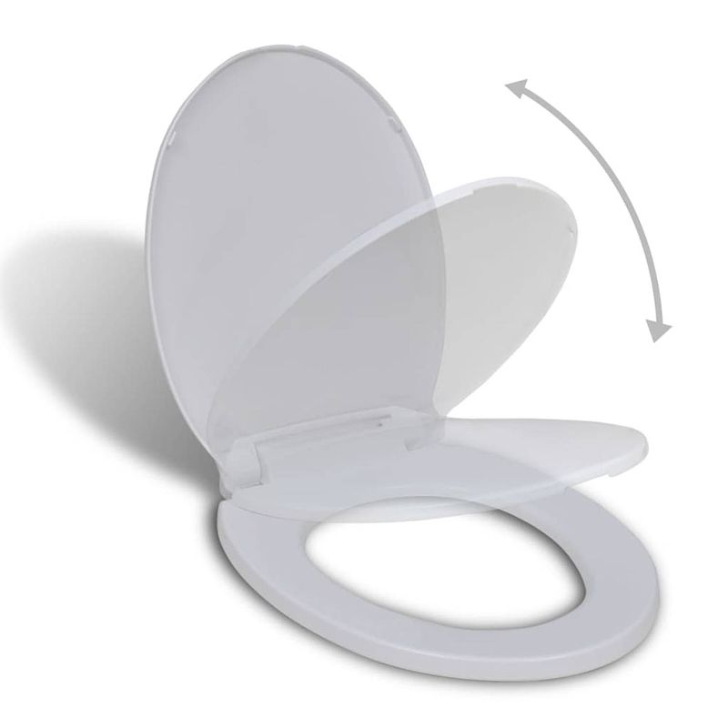 Foto van Vidaxl toiletbril soft-close wit ovaal