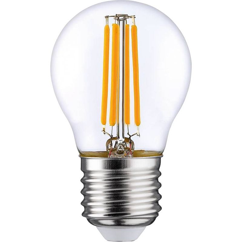 Foto van Lightme lm85338 led-lamp energielabel f (a - g) e27 peer 7 w = 60 w warmwit (ø x l) 45 mm x 77 mm filament / retro-led, niet dimbaar 1 stuk(s)