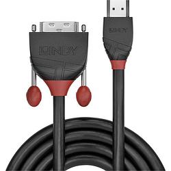 Foto van Lindy hdmi / dvi adapterkabel hdmi-a stekker, dvi-d 18+1-polige stekker 1.00 m zwart 36271 hdmi-kabel