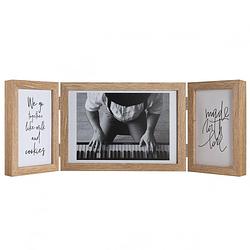 Foto van Fotolijst - piano triple swing landscape - fotomaat 10x15 cm - eiken