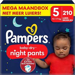 Foto van Pampers - baby dry night pants - maat 5 - mega maandbox - 210 stuks - 12/17 kg