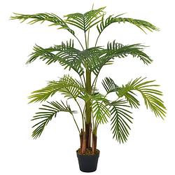 Foto van Vidaxl kunstplant met pot palm 120 cm groen