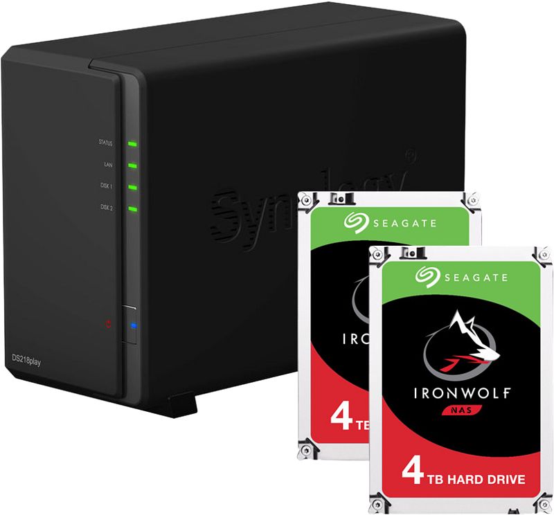 Foto van Synology ds218play + 8 tb