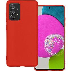 Foto van Basey samsung galaxy a52 hoesje siliconen hoes case cover samsung galaxy a52-rood