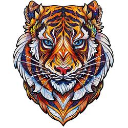 Foto van Unidragon houten puzzel dier - mooie tijger - 104 stukjes - small 19x24 cm