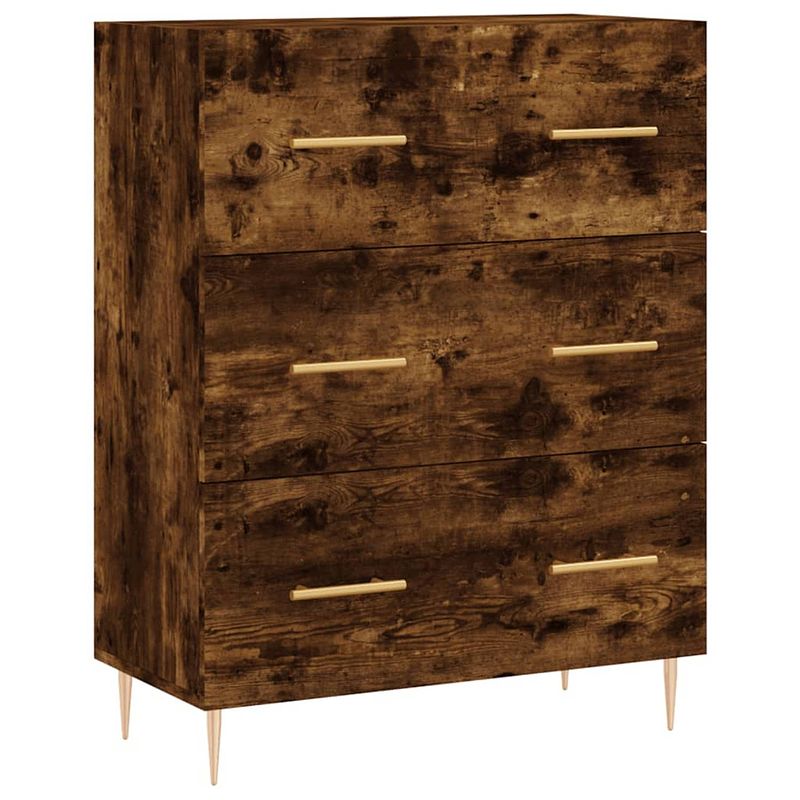 Foto van Vidaxl dressoir 69,5x34x90 cm bewerkt hout gerookt eikenkleurig