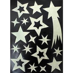 Foto van Peha stickerset sterren glow in dark 29,5 x 40 cm wit