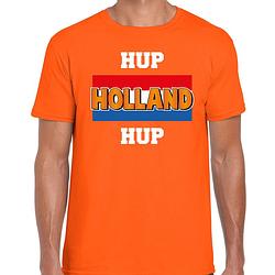 Foto van Oranje fan shirt / kleding holland hup holland hup ek/ wk voor heren s - feestshirts