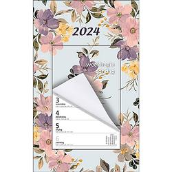 Foto van Mgpcards - week scheurkalender 2024 - week begint op zondag - bloemen - pastel roze