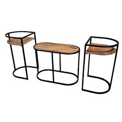 Foto van Benoa jasmin sidetable oval set of 3