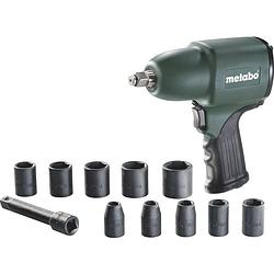 Foto van Metabo dssw 360 set 604118500 pneumatische slagmoersleutel gereedschapshouders: 1/2 (12.5 mm) buitenvierkant draaimoment (max.): 360 nm incl. accessoires