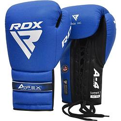Foto van Rdx sports bokshandschoenen pro training apex a4 - blauw - 12oz - kunststof