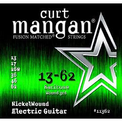 Foto van Curt mangan nickel wound 3rd 13-62 baritone snarenset voor elektrische gitaar