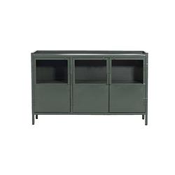 Foto van Giga meubel dressoir metaal - groen - 130x43x80cm - industrieel dressoir