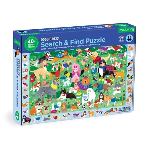 Foto van Dog park 64 piece search and find puzzle - puzzel;puzzel (9780735378919)