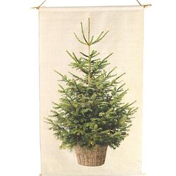 Foto van Countryfield wanddoek kerstboom met led - 40 x 60 cm