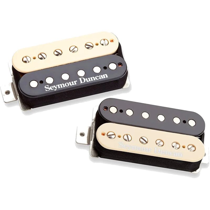 Foto van Seymour duncan sh-pg1s pearly gates humbucker set zebra gitaarelementen (set van 2)