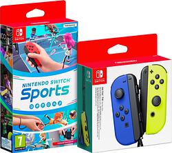 Foto van Nintendo switch sports + joy-con set blauw/neon geel