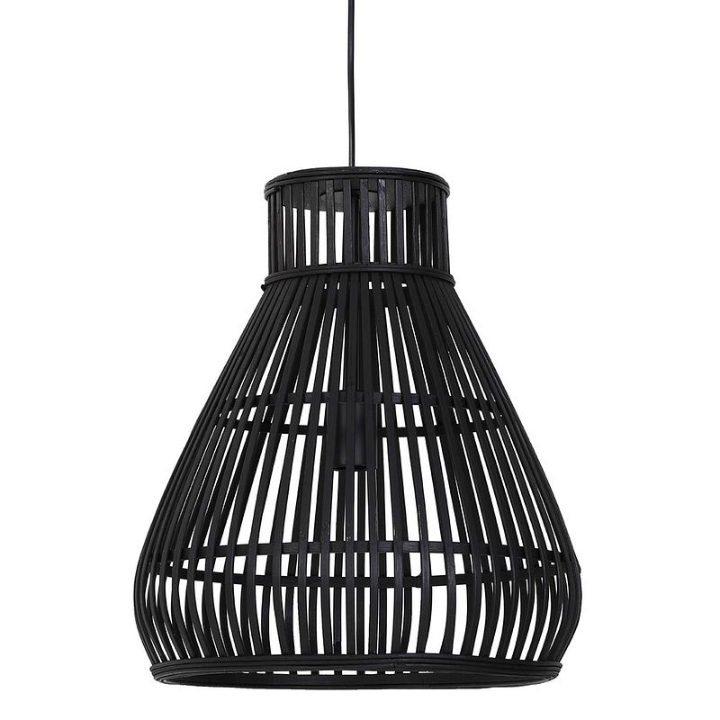 Foto van Light & living timaka hanglamp zwart 37 cm