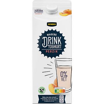 Foto van Jumbo drinkyoghurt perzik 0% vet 1,5 l