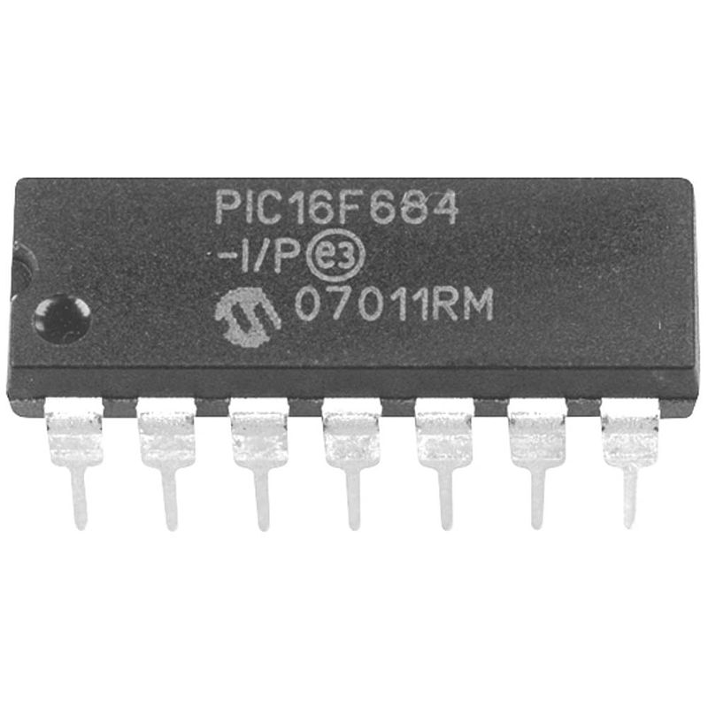 Foto van Microchip technology embedded microcontroller pdip-14 8-bit 10 mhz aantal i/os 12 tube