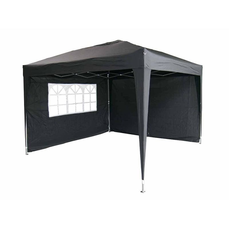 Foto van Garden royal partytent 3x3m easy up zwart met 2 zijwanden