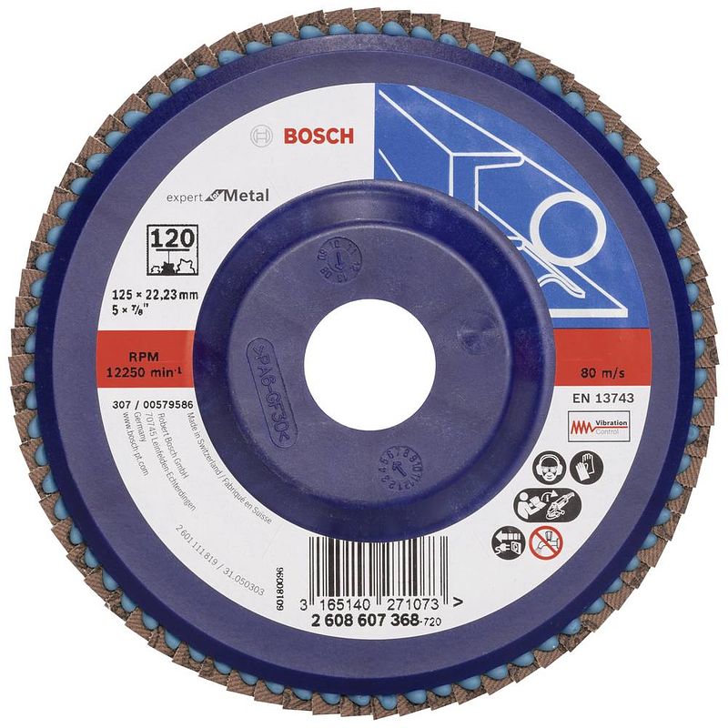 Foto van Bosch accessories 2608607368 x551 lamellenschijf diameter 125 mm boordiameter 22.33 mm staal 1 stuk(s)