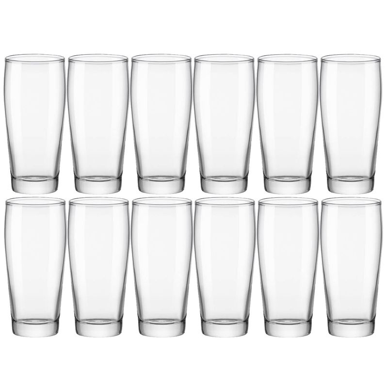 Foto van Set van 12x stuks fluitjes bierglazen 328 ml van glas - bierglazen