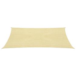 Foto van The living store schaduwdoek hdpe - 3.5 x 5 m - beige - 90% uv-bescherming