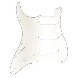 Foto van Fender 11-hole modern stratocaster lefthand sss pickguard parchment slagplaat voor linkshandige fender stratocaster