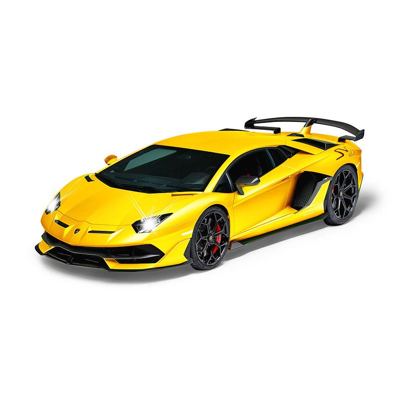 Foto van Rastar rc lamborghini aventador svj geel 1:14