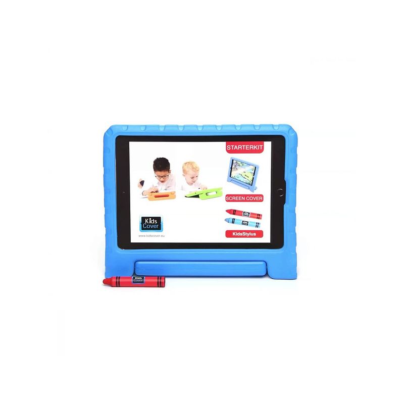 Foto van Kidscover ipad 10.2 blue starterkit, including kidsstylus and screencover