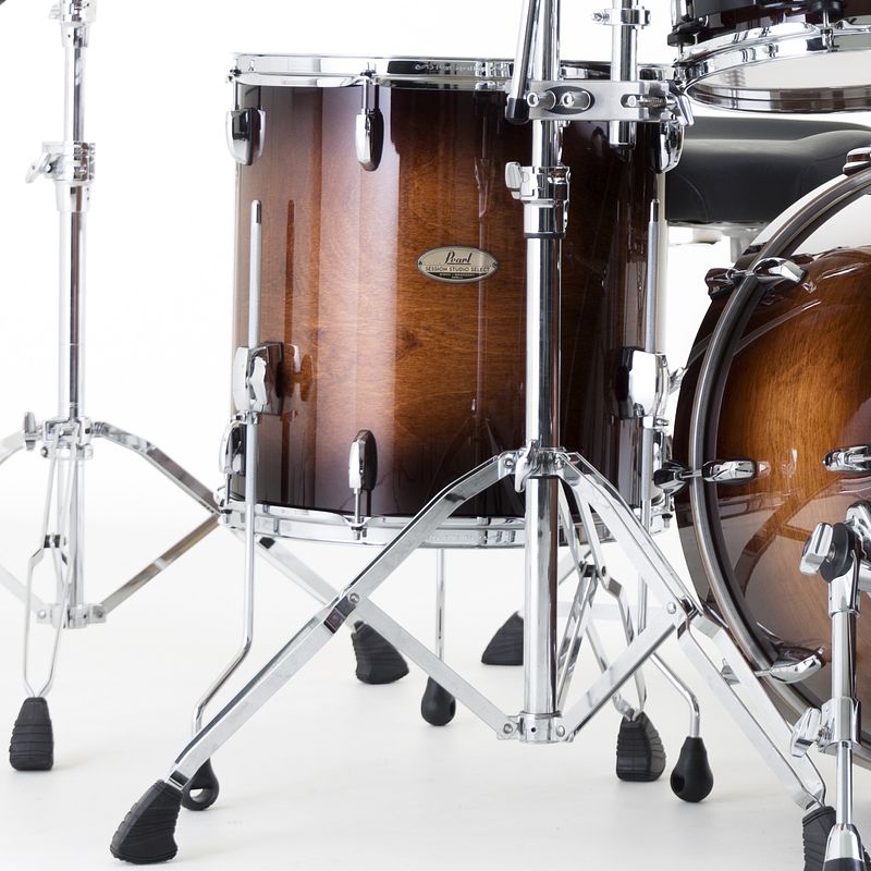 Foto van Pearl sts1616f/c314 session studio select gloss barnwood brown 16 x 16 inch floortom