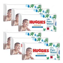 Foto van Huggies - natural - 0% plastic - billendoekjes - 288 babydoekjes - 6 x 48