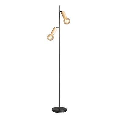 Foto van Vloerlamp aalborg - zwart/naturel - 150xø22 cm - leen bakker