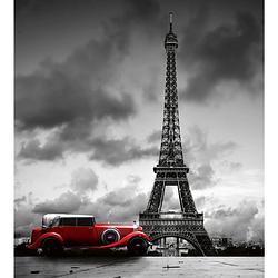 Foto van Dimex retro car in paris vlies fotobehang 225x250cm 3-banen