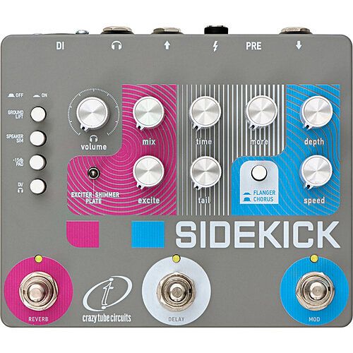 Foto van Crazy tube circuits sidekick chorus flanger delay reverb effectpedaal