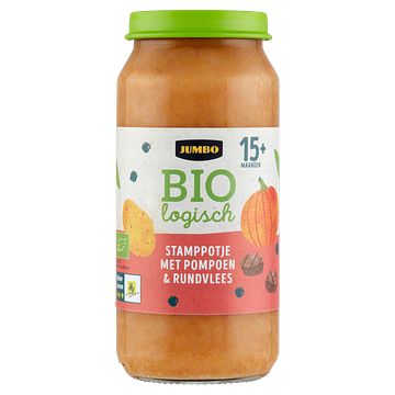 Foto van Jumbo biologisch stamppotje met pompoen & rundvlees 15+ maanden 250g