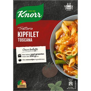 Foto van 1+1 gratis | knorr trattoria maaltijdpakket kipfilet toscana 261g aanbieding bij jumbo