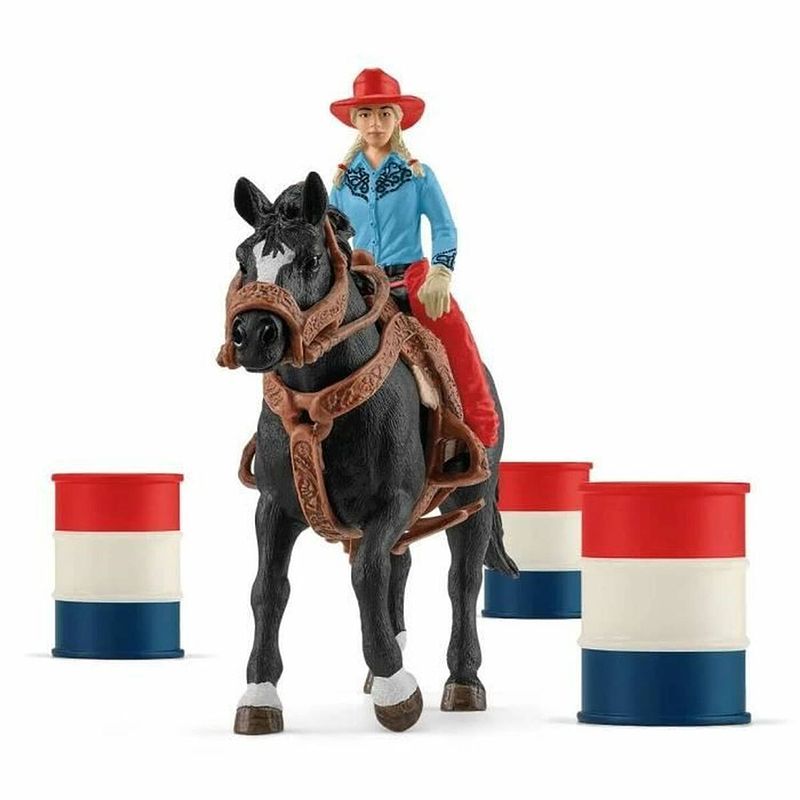 Foto van Pop schleich cowgirl barrel racing fun