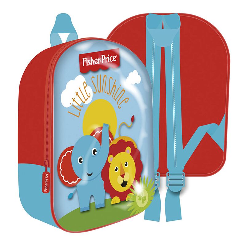 Foto van Fisher-price rugzak junior 31 x 26 cm polyester blauw/rood