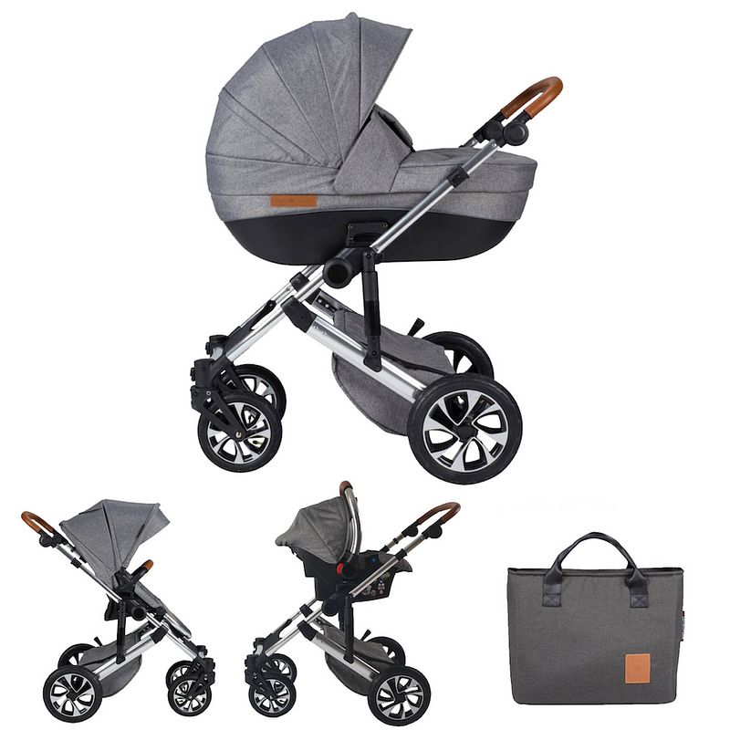 Foto van Born lucky rapsodie kinderwagen grijs