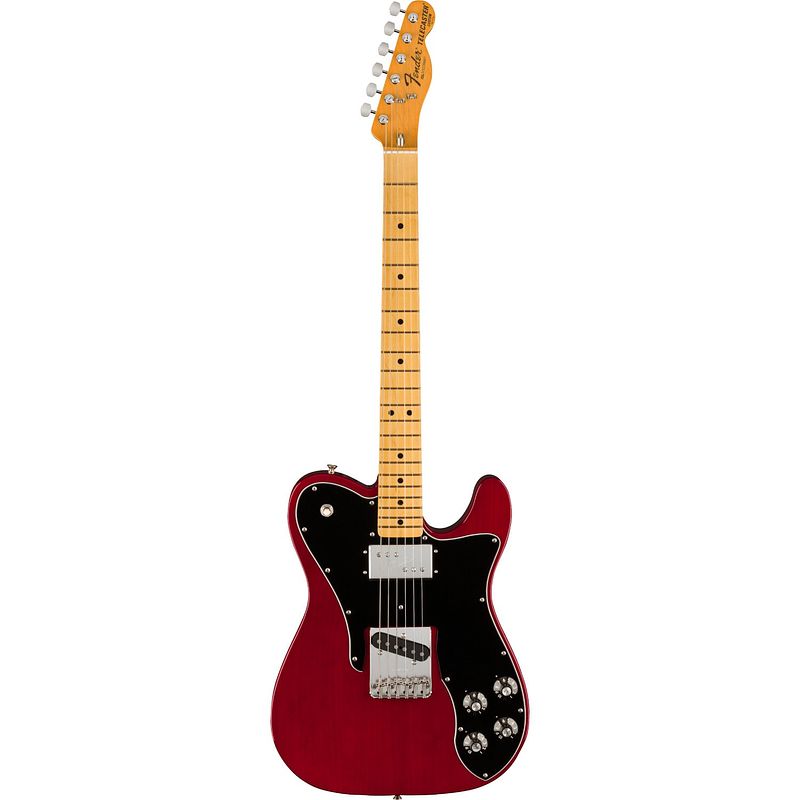 Foto van Fender american vintage ii 1977 telecaster custom wine mn elektrische gitaar met koffer