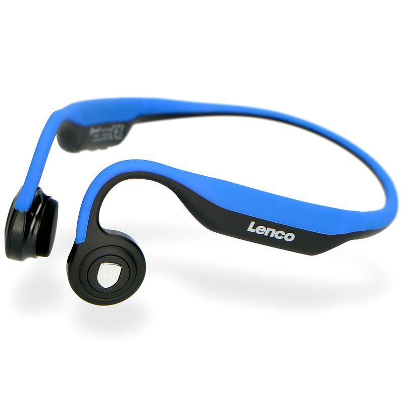 Foto van Bone conduction bluetooth hoofdtelefoon lenco bch-1000bu blauw-zwart