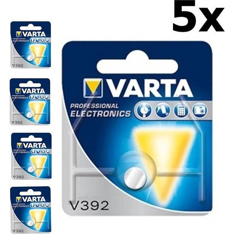 Foto van 5 stuks - varta v392 38mah 1.55v knoopcel batterij