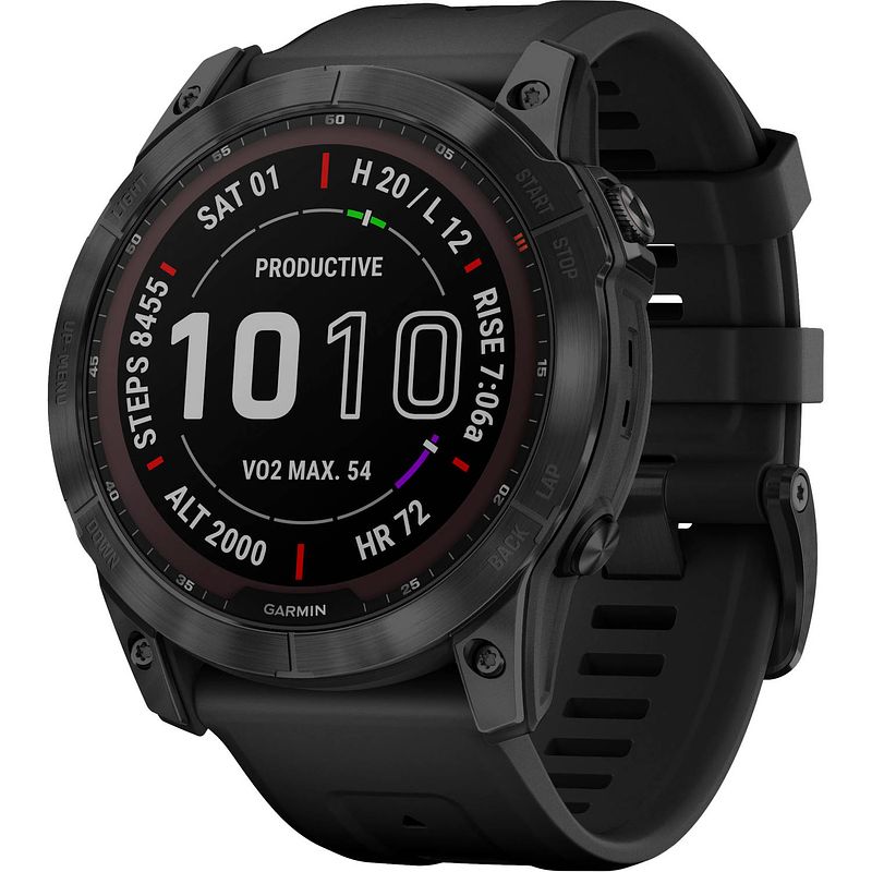 Foto van Garmin fenix 7x sapphire solar zwart