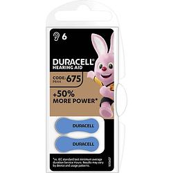 Foto van Za675 batterij voor hoortoestel zink-lucht 1.45 v 630 mah duracell 675ac 6 stuk(s)