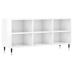 Foto van Vidaxl tv-meubel 103,5x30x50 cm bewerkt hout hoogglans wit